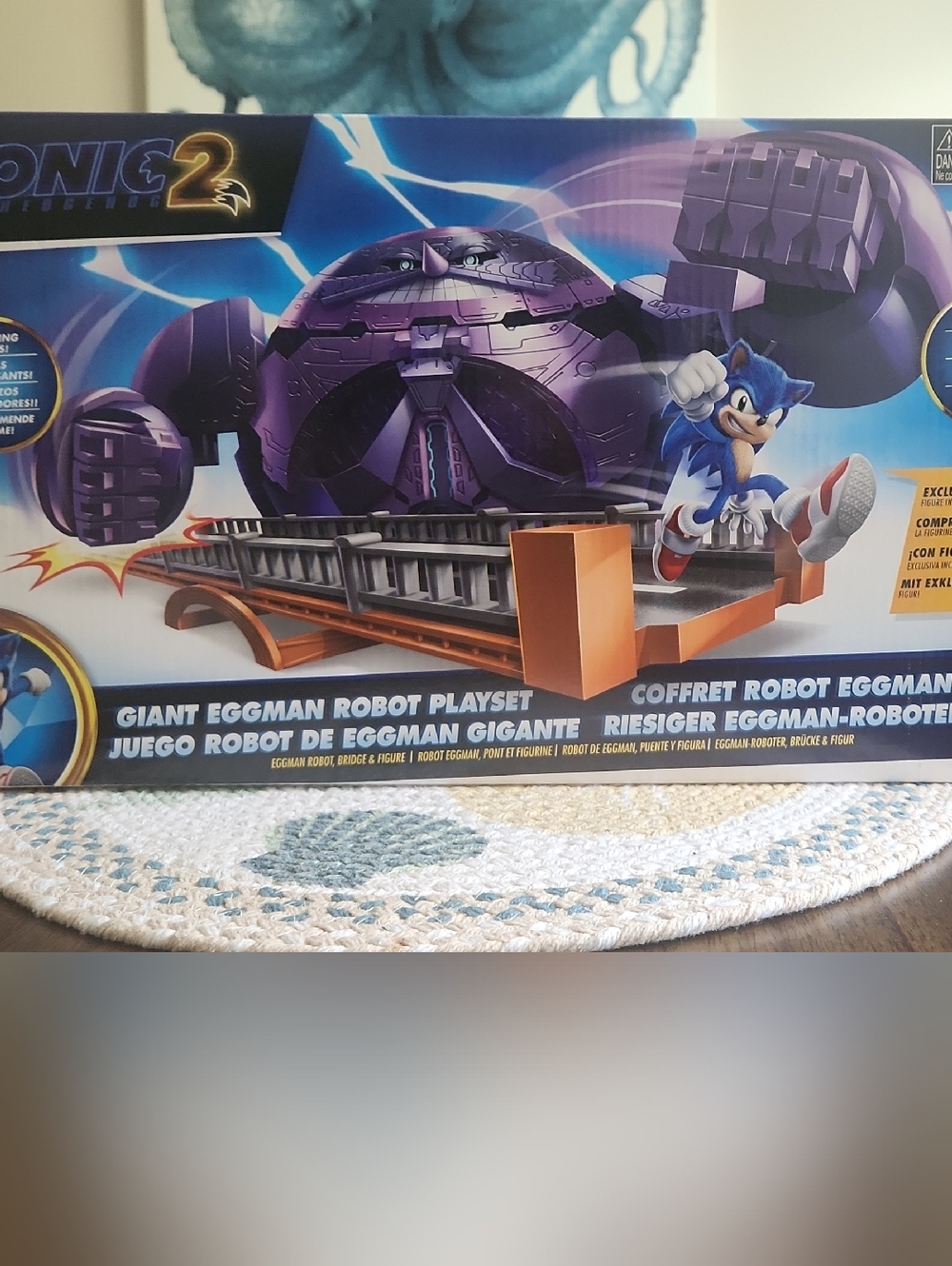 New Seaked In Box Sonic 2 Giant Eggman Robot Playset - Purple